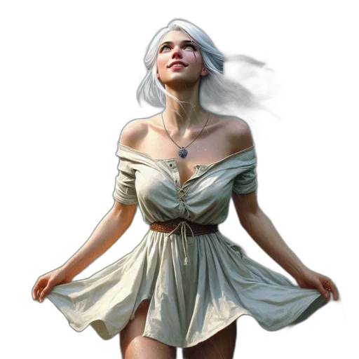 dress, fantasy art, concept art, photorealistic transparent PNG cut-out