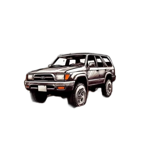 car, photorealistic, 3d render, formal transparent PNG cut-out
