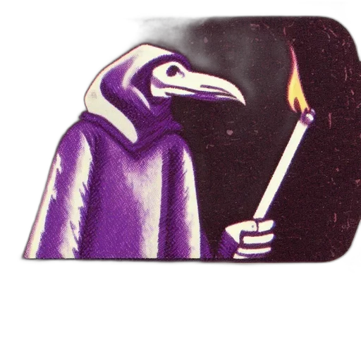 jacket, mask, staff, hat transparent PNG cut-out