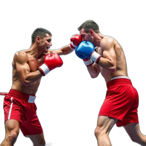 boxing, match, progress, two transparent PNG cut-out