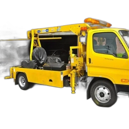 3d render, photorealistic, yellow, tow transparent PNG cut-out