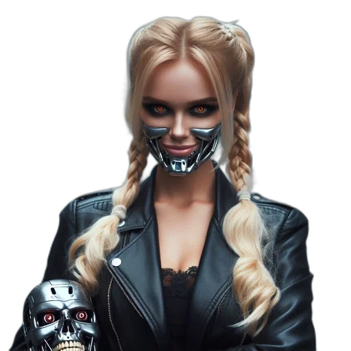 mask, face, robot, cyberpunk transparent PNG cut-out