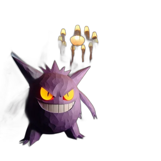 mask, creature, crown, staff transparent PNG cut-out