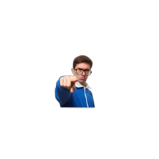 staff, jacket, face, weapon transparent PNG cut-out