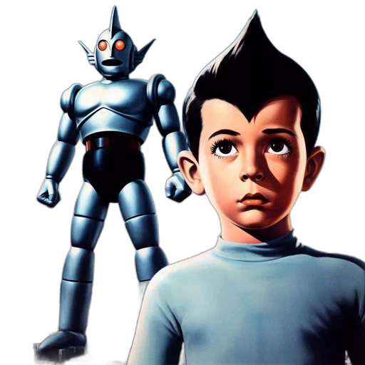 robot, concept art, 3d render, comic book art transparent PNG cut-out