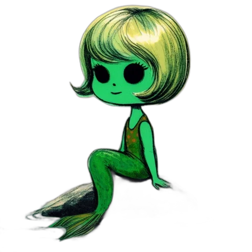 creature, dress, animal, hair transparent PNG cut-out
