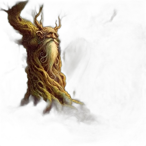 dragon, tree, creature, staff transparent PNG cut-out