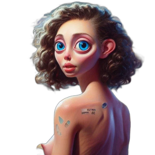 dress, face, robot, creature transparent PNG cut-out