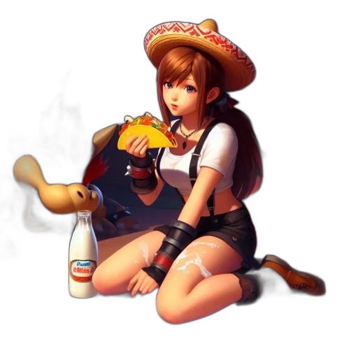 hat, food, staff, bottle transparent PNG cut-out