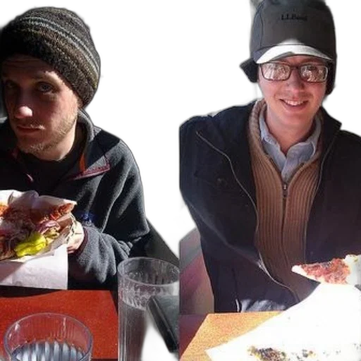 food, hat, jacket, two transparent PNG cut-out