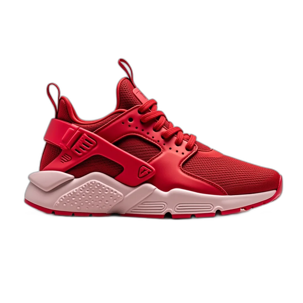 shoes, 3d render, red, sneaker transparent PNG cut-out