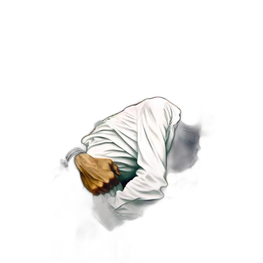 jacket, hair, creature, mask transparent PNG cut-out
