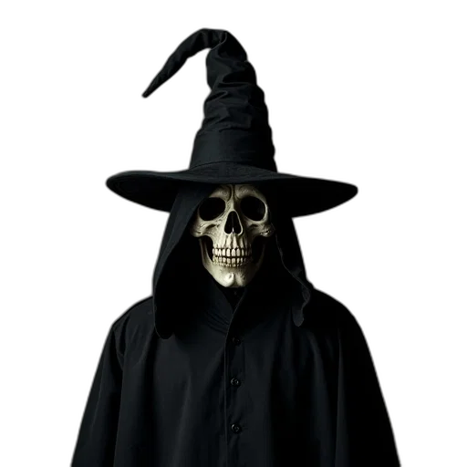 mask, hat, staff, jacket transparent PNG cut-out