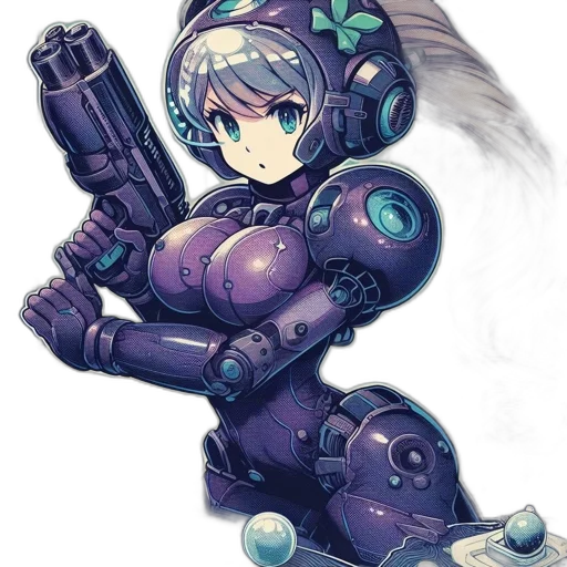 robot, weapon, staff, concept art transparent PNG cut-out