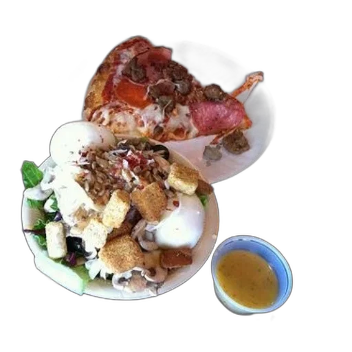 food, slice, pizza, salad transparent PNG cut-out
