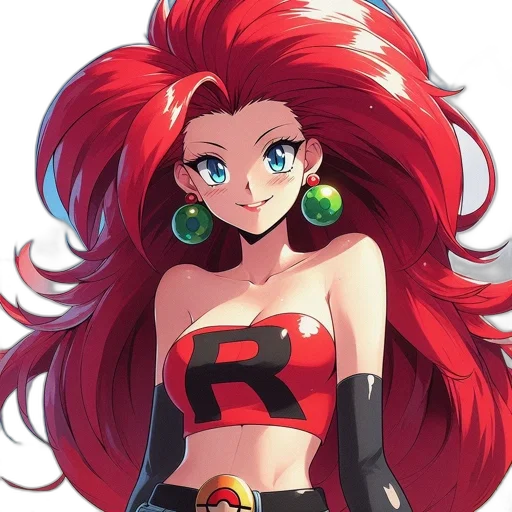 hair, dress, jewelry, staff transparent PNG cut-out