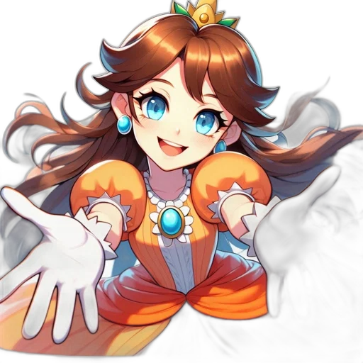 crown, dress, staff, weapon transparent PNG cut-out