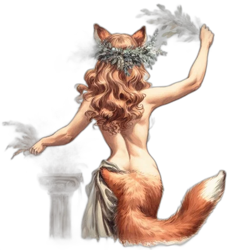 dress, staff, creature, animal transparent PNG cut-out