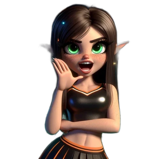 staff, dress, face, creature transparent PNG cut-out