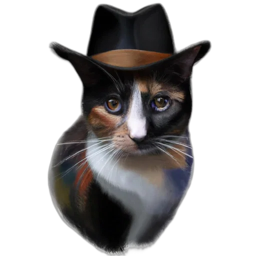 hat, animal, photorealistic, cartoon transparent PNG cut-out