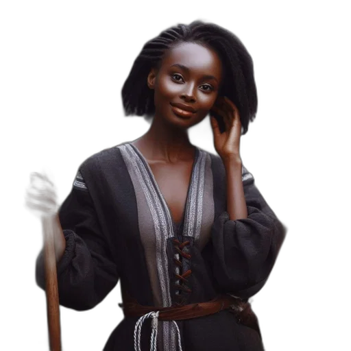 dress, staff, face, jacket transparent PNG cut-out