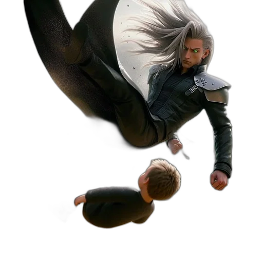 hair, sword, weapon, dragon transparent PNG cut-out