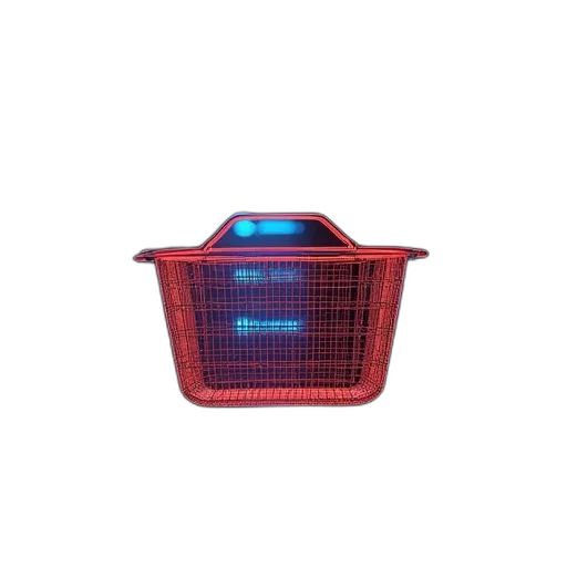 furniture, robot, 3d render, neon lights transparent PNG cut-out