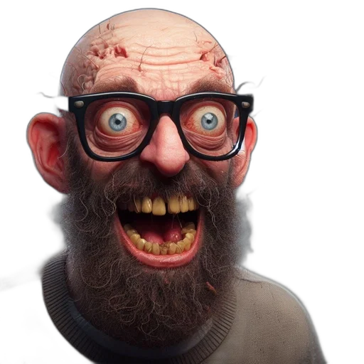 face, mask, creature, staff transparent PNG cut-out