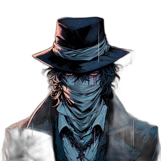 hat, mask, face, staff transparent PNG cut-out