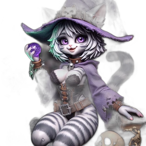 staff, mask, creature, fantasy art transparent PNG cut-out