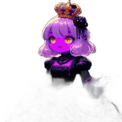 crown, staff, creature, dress transparent PNG cut-out