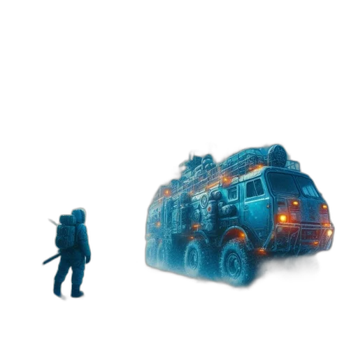 weapon, robot, car, concept art transparent PNG cut-out