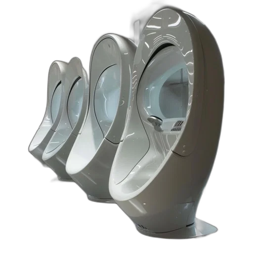 3d render, modern, restroom, features transparent PNG cut-out