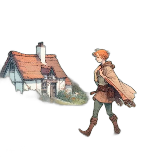 jacket, concept art, watercolor, fantasy art transparent PNG cut-out