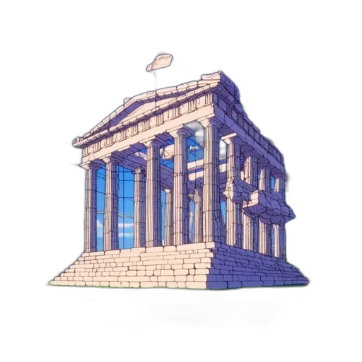 building, 3d render, concept art, pixel art transparent PNG cut-out