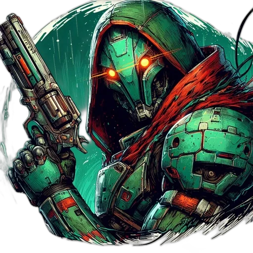robot, weapon, concept art, comic book art transparent PNG cut-out