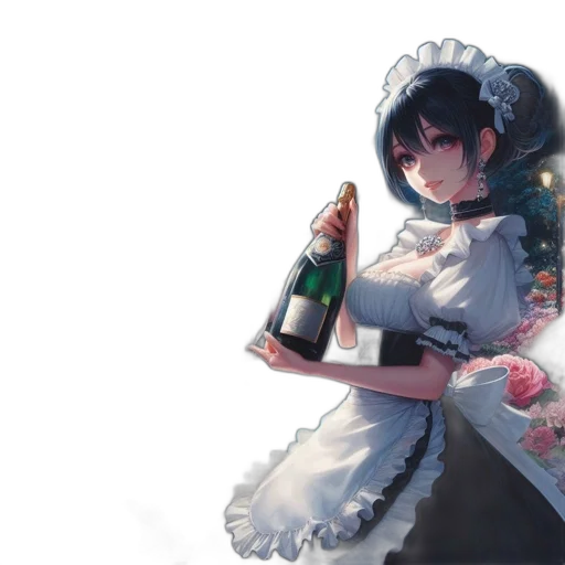 dress, bottle, weapon, crown transparent PNG cut-out