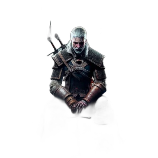 weapon, sword, staff, jacket transparent PNG cut-out