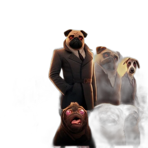 animal, concept art, 3d render, photorealistic transparent PNG cut-out