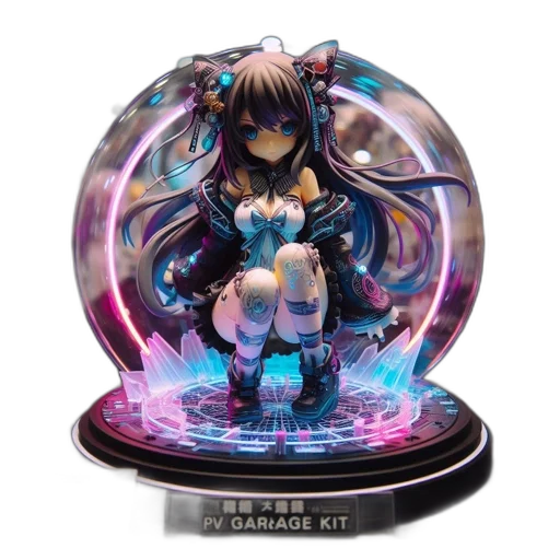 weapon, cyberpunk, 3d render, anime transparent PNG cut-out