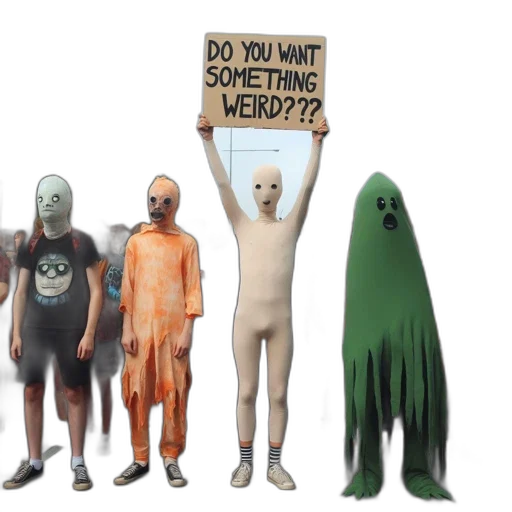 mask, creature, dress, robot transparent PNG cut-out