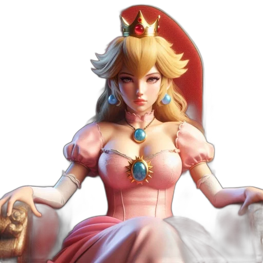 crown, dress, concept art, 3d render transparent PNG cut-out