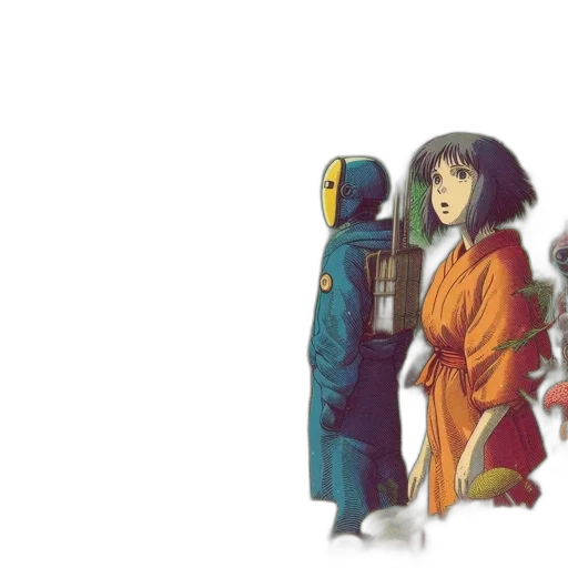 umbrella, robot, jacket, mask transparent PNG cut-out
