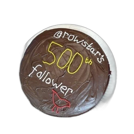 chocolate, cake, words, 500th transparent PNG cut-out