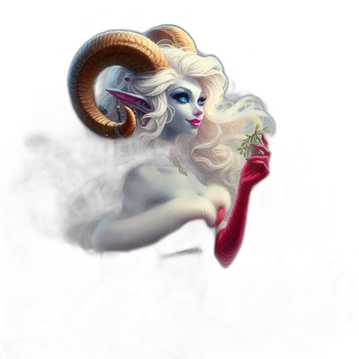staff, mask, dragon, hair transparent PNG cut-out