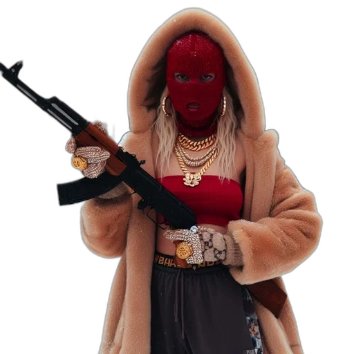 jacket, weapon, mask, animal transparent PNG cut-out