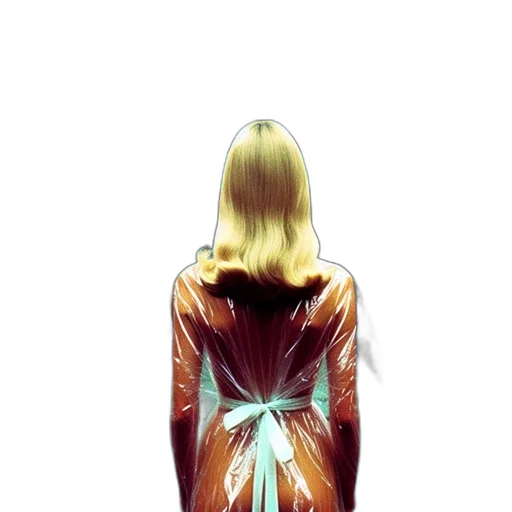 dress, jacket, hair, bottle transparent PNG cut-out