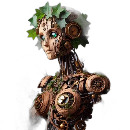 robot, dress, face, jewelry transparent PNG cut-out