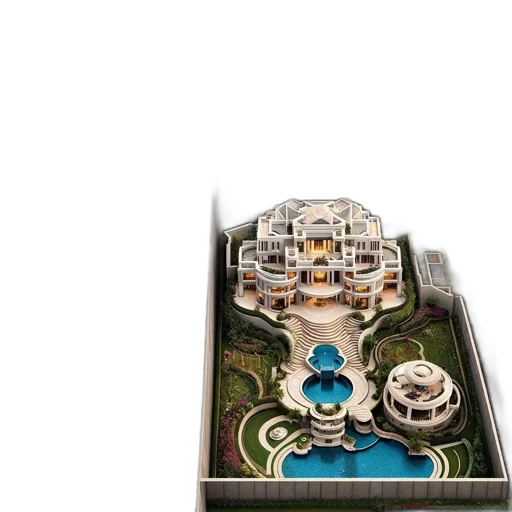 building, jewelry, 3d render, concept art transparent PNG cut-out