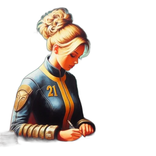staff, jewelry, jacket, concept art transparent PNG cut-out